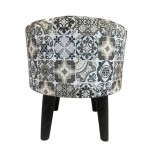 Cedar Fabric Pouffe in Multi Colour
