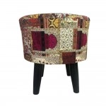 Jordan Fabric Pouffe in Multi Colour
