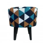 Roma Fabric Pouffe in Multi Colour