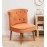 Milano Fabric Slipper Chair in Tangerine Colour