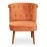 Milano Fabric Slipper Chair in Tangerine Colour