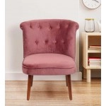 Milano Fabric Slipper Chair in Salmon Colour