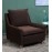 Alma Fabric Full Back Lounge Chair In Chestnut Brown Colour