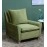 Alma Velvet Full Back Lounge Chair In Olive Green Colour