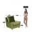 Alma Velvet Full Back Lounge Chair In Olive Green Colour