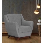 Orlito Fabric Lounge Chair in Grey Colour