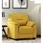 Croma Fabric 1 Seater Sofa in Yellow Colour