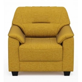 Croma Fabric 1 Seater Sofa in Yellow Colour