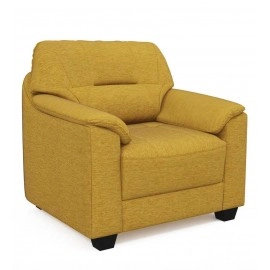 Croma Fabric 1 Seater Sofa in Yellow Colour