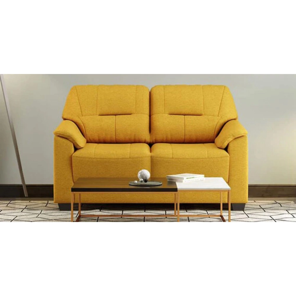 Croma Fabric 2 Seater Sofa in Yellow Colour