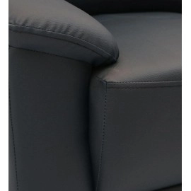 Croma Leatherette 1 Seater Sofa in Dark Blue Colour