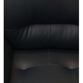 Croma Leatherette 1 Seater Sofa in Dark Blue Colour