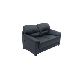 Croma Leatherette 2 Seater Sofa in Dark Blue Colour