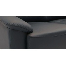 Croma Leatherette 2 Seater Sofa in Dark Blue Colour