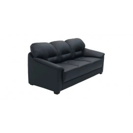 Croma Leatherette 3 Seater Sofa in Dark Blue Colour