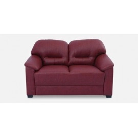 Croma Leatherette 2 Seater Sofa in Cherry Colour