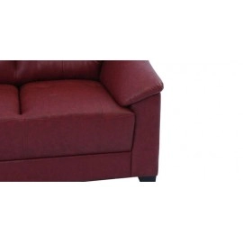 Croma Leatherette 2 Seater Sofa in Cherry Colour
