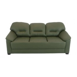 Croma Leatherette 3 Seater Sofa in Olive Green Colour