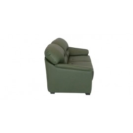 Croma Leatherette 3 Seater Sofa in Olive Green Colour