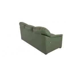 Croma Leatherette 3 Seater Sofa in Olive Green Colour