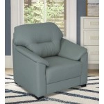 Croma Leatherette 1 Seater Sofa in Grey Colour