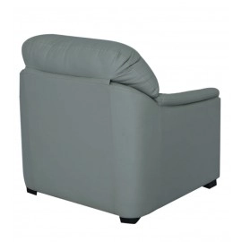 Croma Leatherette 1 Seater Sofa in Grey Colour