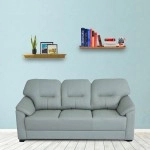 Croma Leatherette 3 Seater Sofa in Grey Colour