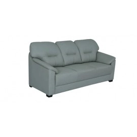 Croma Leatherette 3 Seater Sofa in Grey Colour