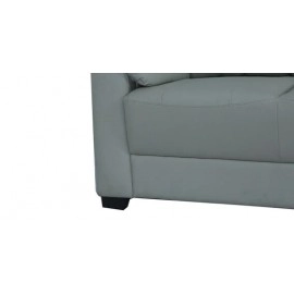 Croma Leatherette 3 Seater Sofa in Grey Colour