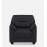 Croma Leatherette 1 Seater Sofa in Black Colour