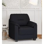Croma Leatherette 1 Seater Sofa in Black Colour
