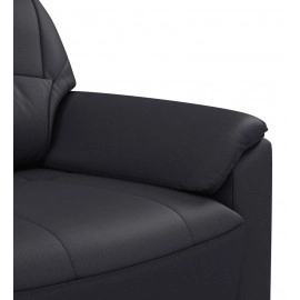 Croma Leatherette 1 Seater Sofa in Black Colour