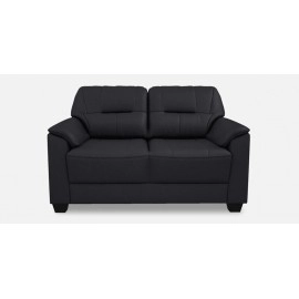 Croma Leatherette 2 Seater Sofa in Black Colour