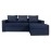 Luke Fabric Pull-Out Sofa Cum Bed in Dark Blue Colour with Storage