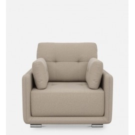 Cedar Fabric 1 Seater Sofa in Beige Colour