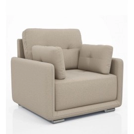 Cedar Fabric 1 Seater Sofa in Beige Colour