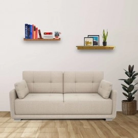 Cedar Fabric 3 Seater Sofa in Beige Colour
