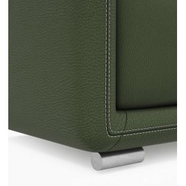 Cedar Leatherette 1 Seater Sofa in Olive Colour