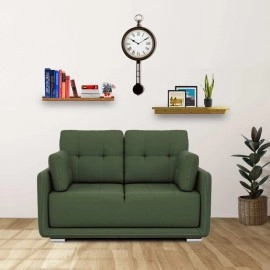 Cedar Leatherette 2 Seater Sofa in Olive Colour