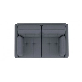 Cedar Leatherette 2 Seater Sofa in Grey Colour