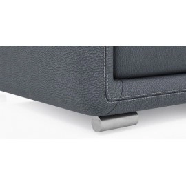 Cedar Leatherette 2 Seater Sofa in Grey Colour