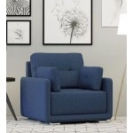 Cedar Fabric 1 Seater Sofa in Blue Colour