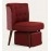Milano Fabric Slipper Chair in Dark Red Colour with Foot Stool