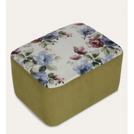 Milano Fabric Slipper Chair in Light Green Colour with Foot Stool