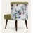 Milano Fabric Slipper Chair in Light Green Colour with Foot Stool
