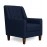 Otis Fabric Lounge Chair in Blue Colour with Foot Stool