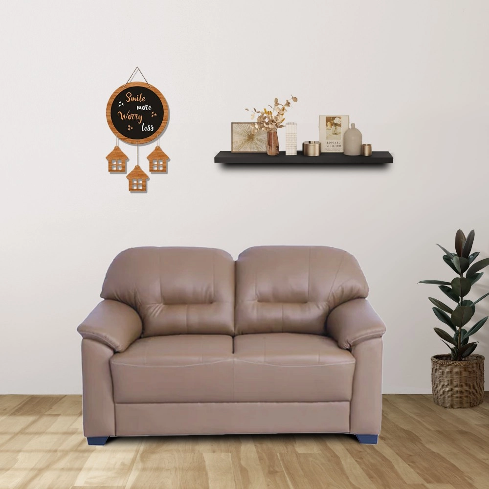 Croma Leatherette 2 Seater Sofa in Tan Brown Colour