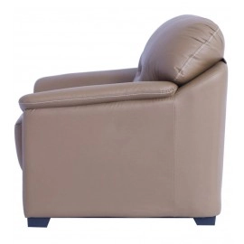 Croma Leatherette 1 Seater Sofa in Tan Brown Colour