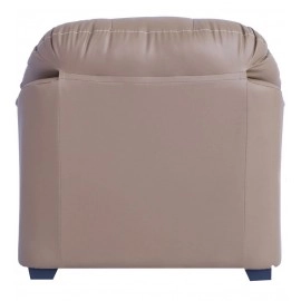 Croma Leatherette 1 Seater Sofa in Tan Brown Colour