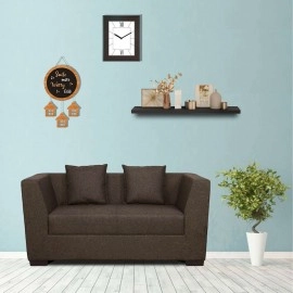 Armando Fabric 2 Seater Sofa In Brown Colour